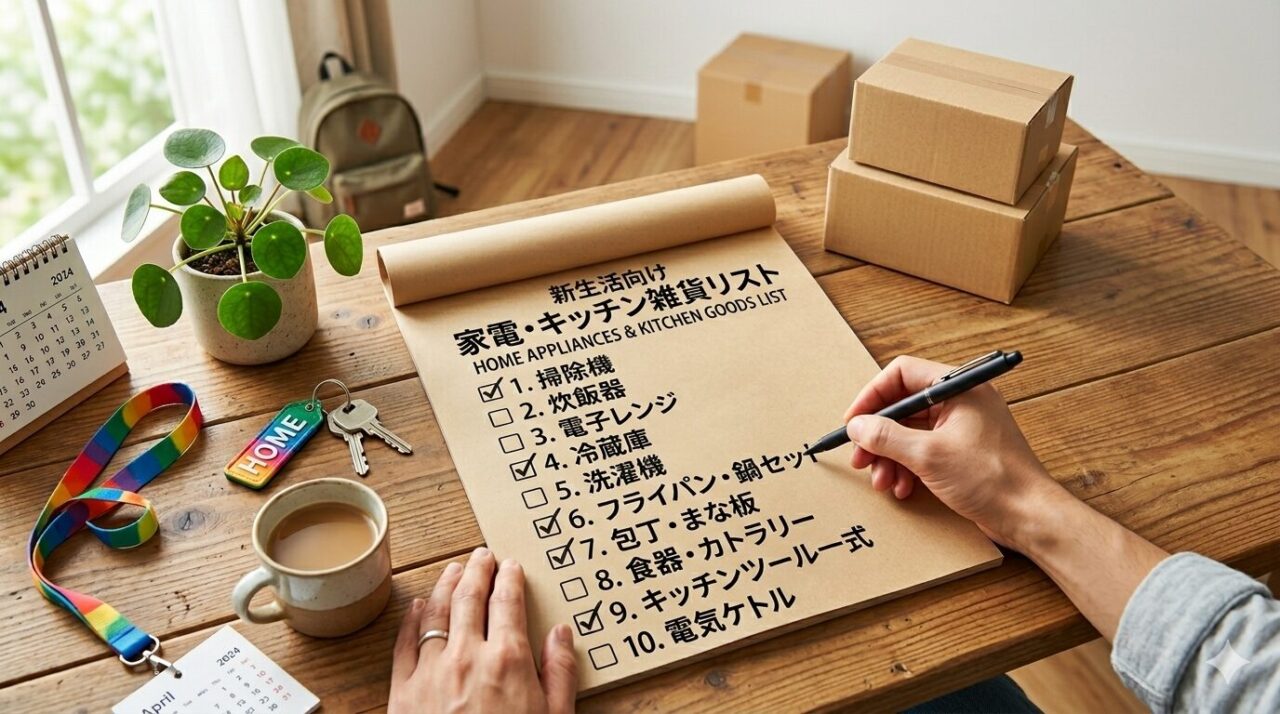 倉敷市玉島で新生活準備！家電・キッチン用品がまとめて揃うチェックリスト