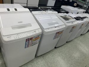 福山市のリサイクルショップ　リサイクルCube福山西新涯店　家電の洗濯機コーナー
