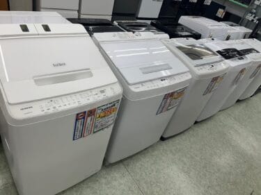 福山市のリサイクルショップ　リサイクルCube福山西新涯店　家電の洗濯機コーナー